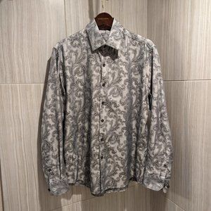 Tasso Elba Long Sleeve Floral Pattern Shirt